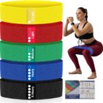 Resistance Bands for Working Out – Exercise Bands Set with Workout Guide – Fabric Elastic Bands for Physical Therapy – Fitness Bands Ideal for Legs Hip Glute