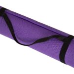 Yoga Mat – Thick Double-Sided Foam Gym and Workout Equipment – Padded Fitness Surface for Pilates with Carrying Strap by Wakeman (Purple)