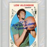 Kareem Abdul-Jabbar Autographed Multi Inscribed 1969-70 Topps Rookie Card #25 (PSA Auto Gem Mint 10) – Basketball Autographed Cards