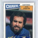 Dan Fouts Signed 2001 Topps Archives (1987) Card #146, Beckett Authentic Autograph Slab, San Diego/Los Angeles Chargers Autographed Football Memorabilia LA