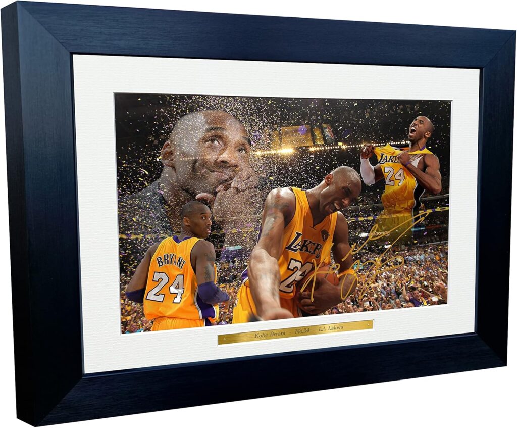 12×8 A4 Kobe Bryant LA Lakers Celebration Tribute Los Angeles Autographed Signed Photo Photograph Picture Frame Basketball Poster Gift