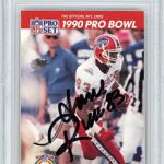 Andre Reed Autographed Football Card, 1990 Pro Set Pro Bowl #366, Beckett Authentic Autograph Slab, Buffalo Bills Signed Sports Memorabilia