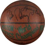 1981 Finals Game Winning Game Used Signed Basketball Boston Celtics NBA Champs – Autographed Basketballs
