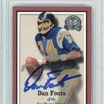 Dan Fouts Signed 2000 Fleer Greats of the Game Card #13, Beckett Authentic Autograph Slab, San Diego/Los Angeles Chargers Autographed Football Memorabilia