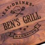 Personalized Grill Wooden Cutting Board Handmade in USA – Serves as Chopping board, Charcuterie board, Cheese board – Wood Grilling Gift for men Birthday, Christmas, Father’s Day & Anniversary