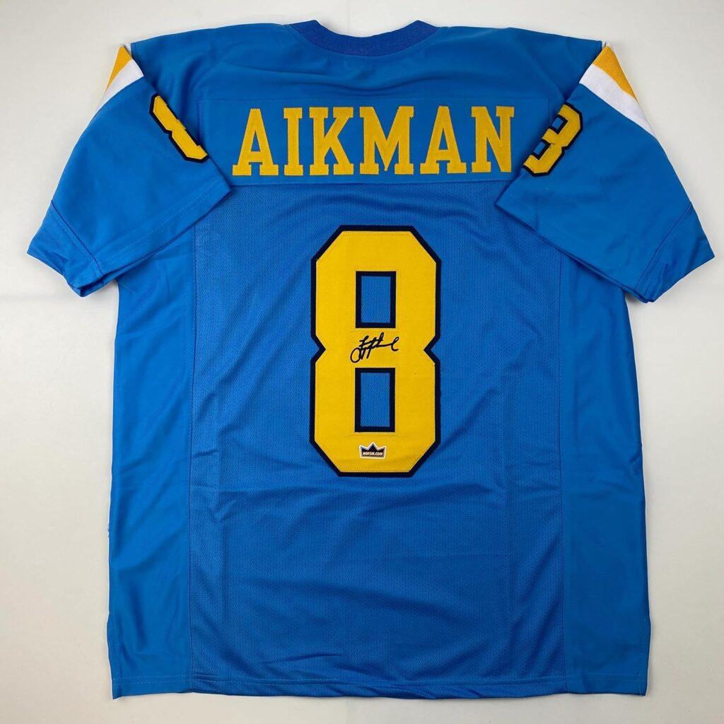 Facsimile Autographed Troy Aikman UCLA Blue Reprint Laser Auto College Football Jersey Size Men’s XL