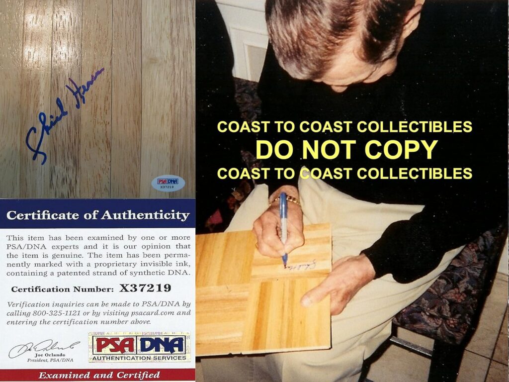 Chick Hearn Los Angeles Lakers signed autographed basketball floorboard proof LA PSA DNA