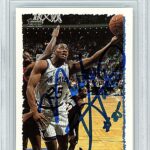 Nick Anderson Signed Basketball Card, 1994-1995 Topps #155, Beckett Authentic Autograph Slab, Orlando Magic Autographed Memorabilia