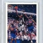 Nick Anderson Signed Basketball Card, 1992-1993 Upper Deck #161, Beckett Authentic Autograph Slab, Orlando Magic Autographed Memorabilia