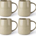 GBHOME Large Coffee Mugs Set of 4, 18oz Handmade Ceramic Coffee Mugs Set with Gradient color for Latte/Tea/Beer/Hot Cocoa, Dishwasher & Microwave Safe, Cappuccino