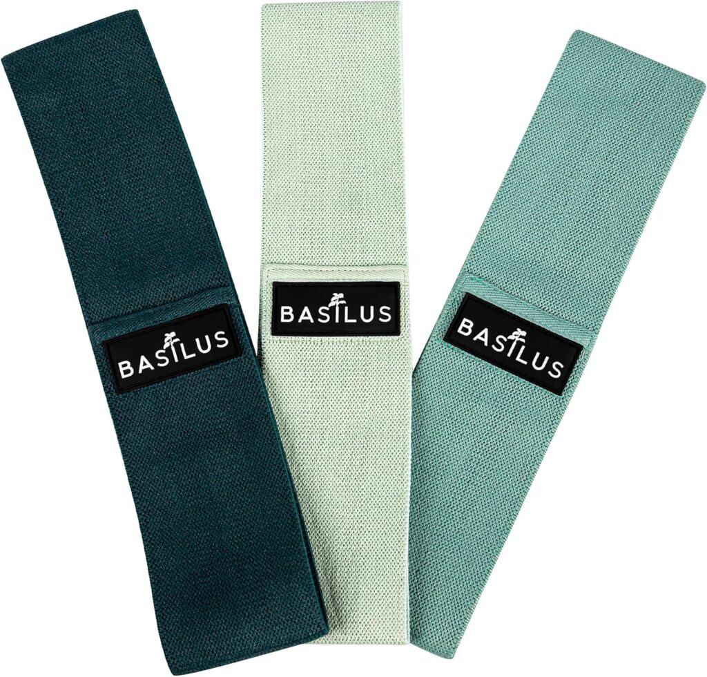 Resistance Bands for Women & Men, Exercise Bands for Lower Body Workouts, 3-Pack Fabric & Durable Elastic Bands for Strength Training, Fitness, Pilates & Yoga – Mesh Bag & Exercise Guide Included
