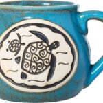 Cape Shore Handcrafted Bean Pot Stoneware 16oz Mug, Multiple Styles Available (Turtle)
