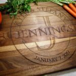 Blue Ridge Mountain Gifts Personalized Wood Cutting Board Laser Engraved Anniversary or Wedding Gift Custom Charcuterie Board Personalized Christmas Gift