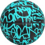 AND1 Fantom Graffiti Rubber Basketball – Streetball for Indoor and Outdoor Use, Deep Channel Construction and Durability