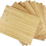 Set of 12, Bulk Wholesale Bamboo Cutting Boards – 12×9″ Blank Wood Charcuterie Trays for Snacks, Cheese, Appetizers, Grazing Platter, Engraving Gifts, Epoxy Resin Crafts, or Rustic Wall Deco