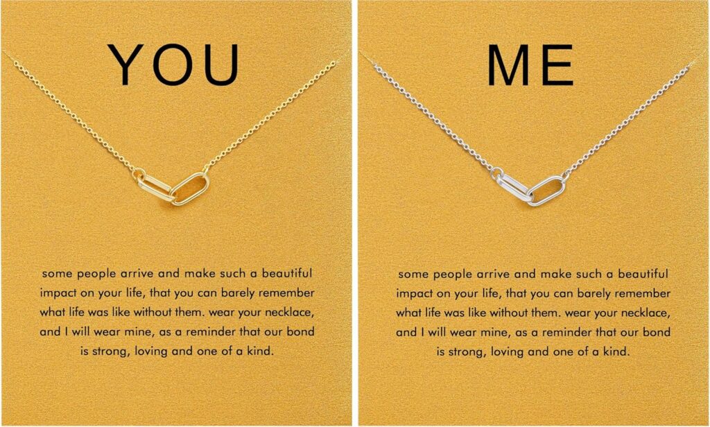 Baydurcan Pendant Necklace for Women Evil Eye Ankh Bow Necklace for Friends Sister Birthday Just Because Christmas Gifts