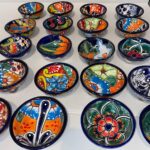 1Talavera Mexican Pottery Handmade Salsa Bowls – 4″x2″ Condiment & Prep Bowls for Dips, Sides, Snacks. Lead-Free and Heat-Safe
