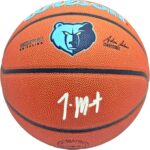 Ja Morant Autographed Composite Leather Logo Basketball Beckett BAS QR Stock #218618