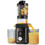 FAB&DELUXE Cold Press Juicer – 34oz Juicer Machines with 4.3″ Wide Feed Chute, Slow Masticating Juicer for Fruits and Vegetables, 99% High Juice Yield, Reverse Function, Dishwasher Safe