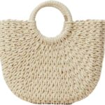 Customised Straw Bridesmaid Handbag Bachelorette Party Gift Bag – Designer Handmade Boho Purses Beach Tote Bag Fall Purses