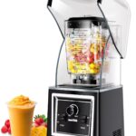 Wantjoin Professional Grade Blender – Soundproof & Quiet Commercial Blenders, Removable Shield, 2000W Watte, 67 Oz Capacity – and Frozen Drinks(Black)