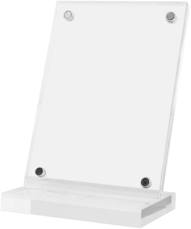 Baseball Card Display Stand Clear Acrylic Sports Graded Card Easel Holders Case Magnetic Frame (1)