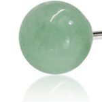 Jade Earrings Studs, Green Jade Earrings for Women, 925 Sterling Silver Stud Earrings for Sensitive Ears, Jade Jewelry for Women & Men