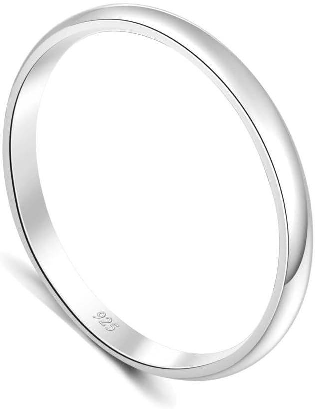 Minddha Sterling Silver Wedding Band – 925 Pure Silver Ring for Women & Men | Elegant Band for Special Occasions