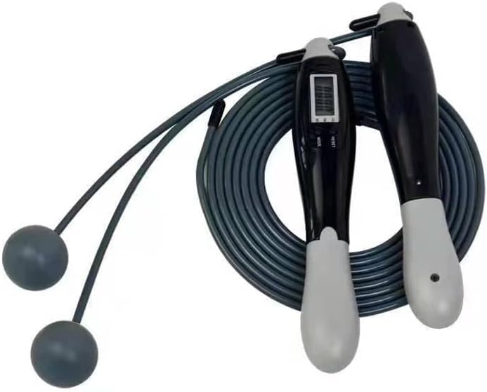 Jump Rope, Weighted Jump Rope for Fitness, Skipping Rope with Counter – Heavy Handles, Adjustable Length – Cordless Jumping Rope for Men Women Kids Fitness Exercise Training