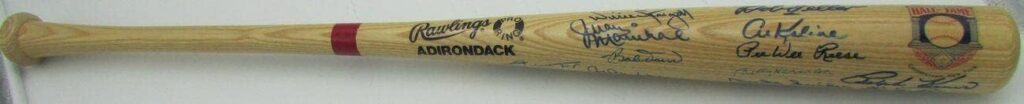 Hall of Fame HOF Baseball Bat Signed by 36 HOFers Koufax,Seaver,Stargell + PSA – Autographed MLB Bats