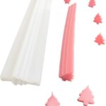 Silicone Soap Mold Long Tube Column Mould DIY Dessert Soap Candle Clay Craft Making Molds Pipe Tube Handmade Cake Mousse Baking Tool (Christmas Tree)