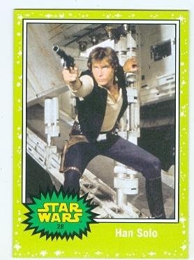 Han Solo trading card Star Wars JTFA 2015 Topps #28 Green Edition Harrison Ford