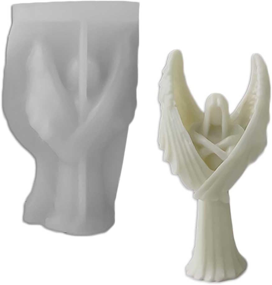 Tone Fun Guardian Angel Shape Candle Silicone Molds for Making Candle, Resin, Aromatherapy Candles, Handmade Wax Soap, Home Decor, Craft