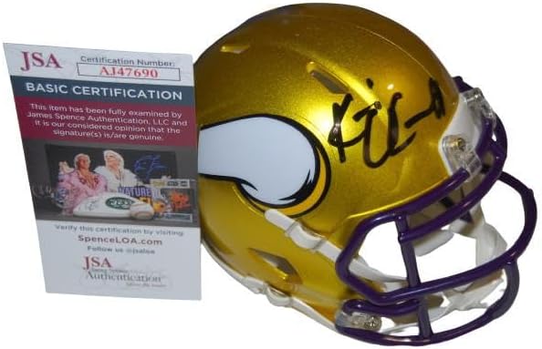 KEVIN O’CONNELL signed (MINESOTA VIKINGS) FLASH mini football helmet JSA AJ47690 – Autographed NFL Helmets