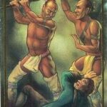 Protecting a Victim trading card (The Revolutionary War) 1995 Bon Air Native Americans #28