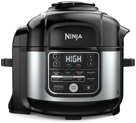 Ninja Foodi 10-in-1 6.5-Quart Pressure Cooker & Air Fryer – All-in-One Multi-Cooker with TenderCrisp Technology, Stainless Steel, Slow Cook, Steam, Sauté, Dehydrate & More