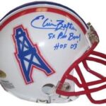 Elvin Bethea signed Houston Oilers TB Replica Mini Helmet dual 8X Pro Bowl & HOF 2003 – Autographed NFL Mini Helmets