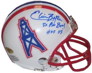 Elvin Bethea signed Houston Oilers TB Replica Mini Helmet dual 8X Pro Bowl & HOF 2003 – Autographed NFL Mini Helmets