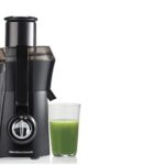 Hamilton Beach Juicer Machine, Big Mouth Large 3” Feed Chute for Whole Fruits and Vegetables & Portable Blender for Shakes and Smoothies with 14 Oz BPA Free Travel Cup and Lid