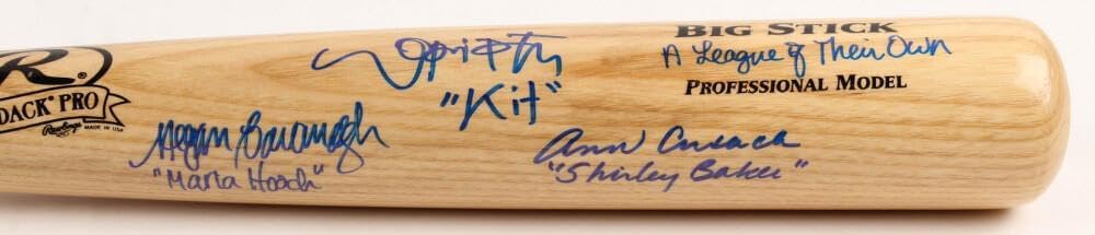 Topps A League Of Their Own Autographed Bat – Lori Petty, Megan Cavanagh, Ann Cusack! – Autographed Mlb Bats