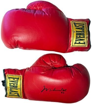 Muhammad Ali signed Everlast Leather Label 14oz Pair Boxing Gloves- Beckett Review/1996 Ali/Prince Of Cards/Darren Prince – Autographed Boxing Gloves