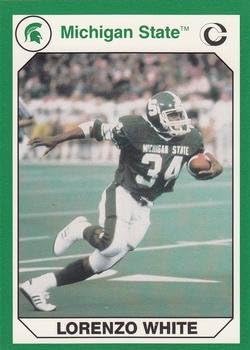 Lorenzo White football card (Michigan State) 1990 Collegiate Collection #19