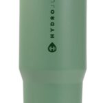 HydroJug Sport – Stainless Steel Tumbler with Straw, Vacuum Insulated, 40oz Leakproof Water Bottle, Ergonomic Design, Reusable, Dishwasher Safe, Rubber Base, Durable for Gym or Outdoors, Sage