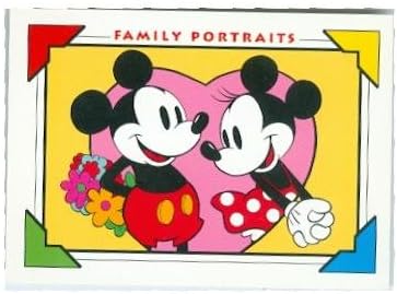 Mickey Mouse and Minnie Mouse trading card Disney Family Portraits 1991 Skybox #127 Flowers Love