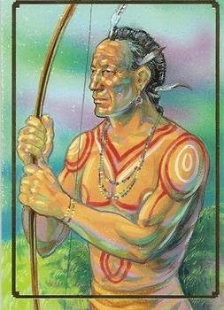 Powhatan trading card (Great Indian Leaders) 1995 Bon Air Native Americans #1