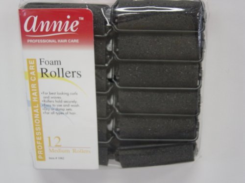 Annie Foam Rollers (Black) Size: Large10pc