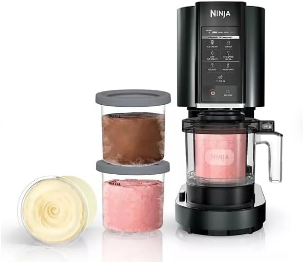 Ninja CREAMi CN315A Ice Cream & Sorbet Maker, 7 Frozen Treat Programs, Includes 4 Pints & Lids, Creamify Technology