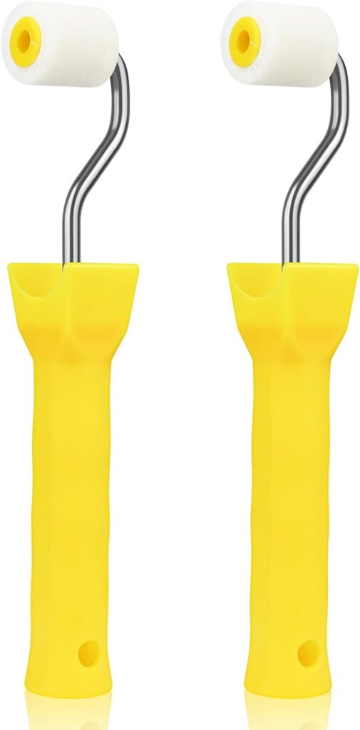 2 Pcs Foam Paint Roller Mini Paint Rollers for Touch up Trim Edge or Corner Extra Small Paint Wool Brushes Tiny Painting Tool for Professional Painting Results 1 Inch Roller