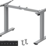 FLEXISPOT EN1 Height Adjustable Standing Desk Frame, Electric Sit Stand Desk Base for Home and Office (Gray Frame Only)