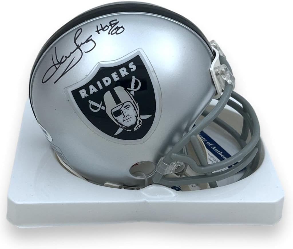 Raiders Howie Long Autographed Signed Mini Helmet with HOF – PSA DNA – Autographed NFL Mini Helmets